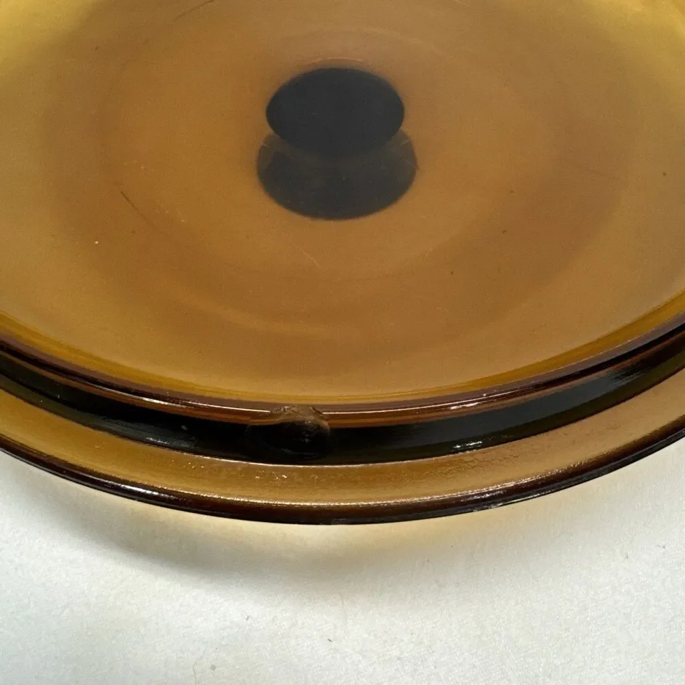 1 Quart Anchor Hocking Fire King Amber Glass Casserole Dish WITH LID No 436 VTG